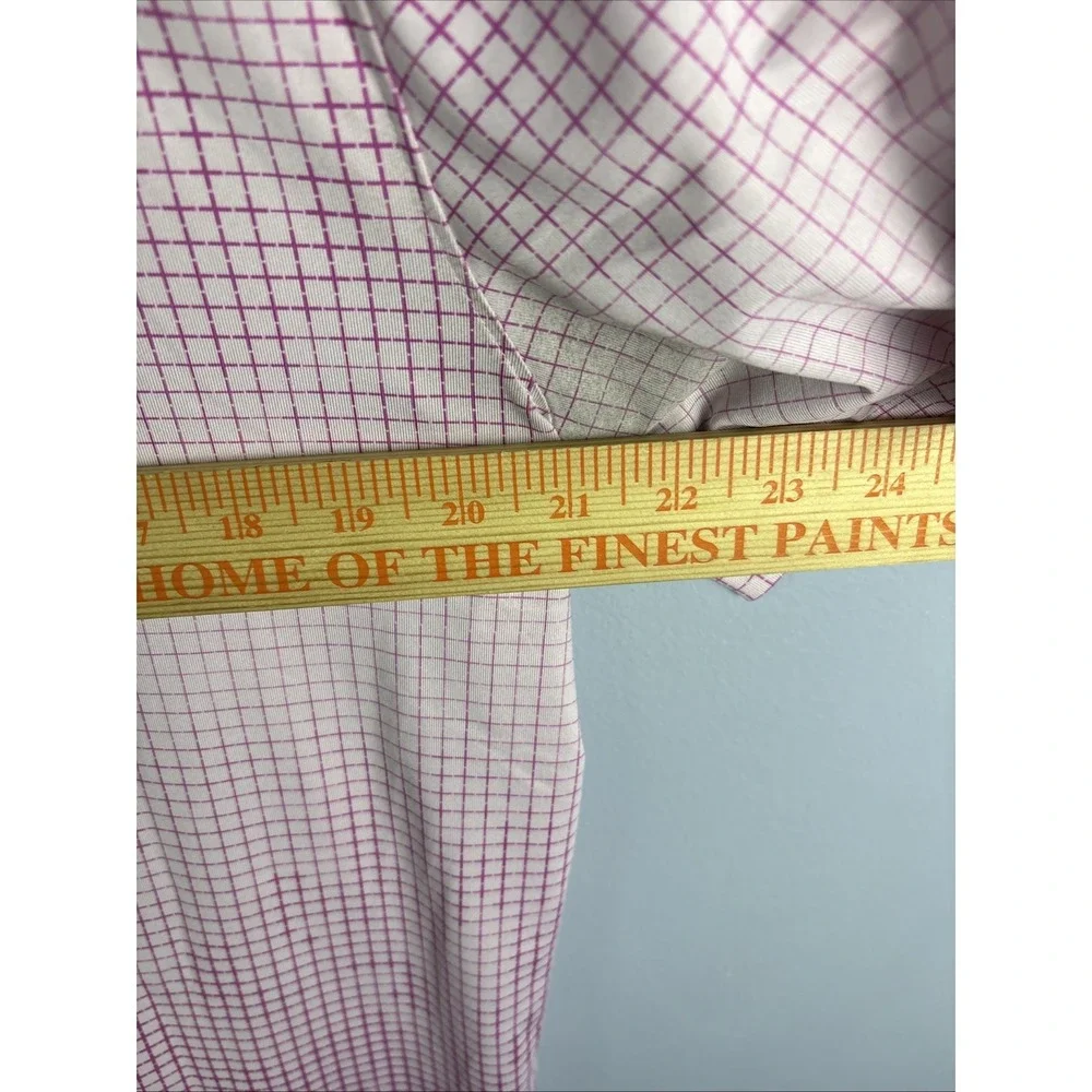 Nike Dri Fit Polo Size Medium Pink Gingham Check‎ Standard Fit Golf Tennis
